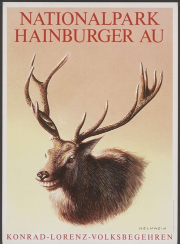 Gottfried Helnwein, Nationalpark Hainburger Au, 1985, Plakat