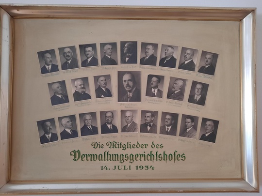 Das Gremium des Verwaltungsgerichtshofes zum 14. Juli 1934